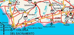 mapa colonia uruguay